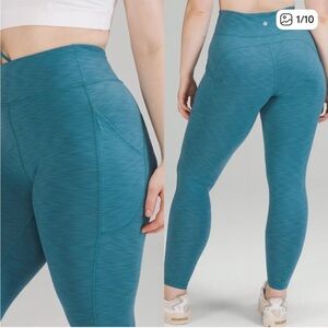 Lululemon Invigorated Heathered Capture Blue Leggings
